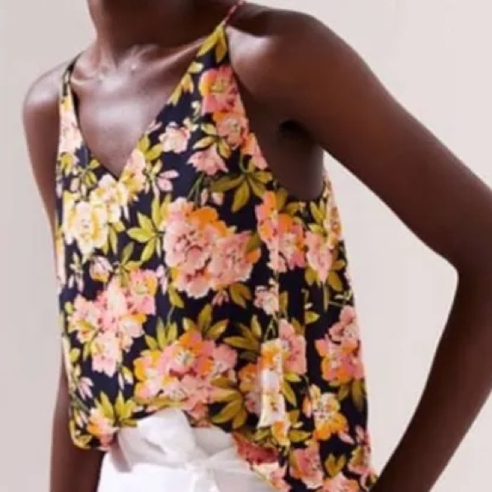 Loft Floral Sleeveless top Sz L